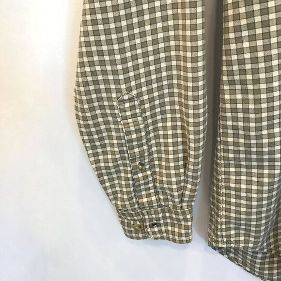 Columbia Men's Classic Long Sleeve Outdoor Shirt Sz Medium Tan Check Activewear - Picture 6 of 16
